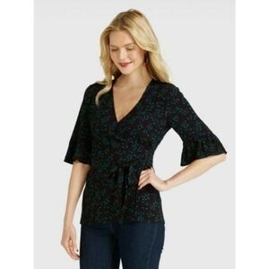 Draper James Winterberry Wrap Blouse Size  6